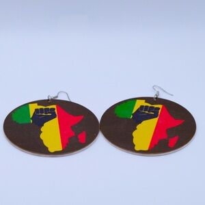 Wooden African Queen Dream Plus Earrings Lightweight